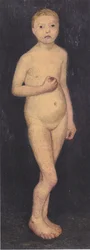 Grote staande meisjesnaakt